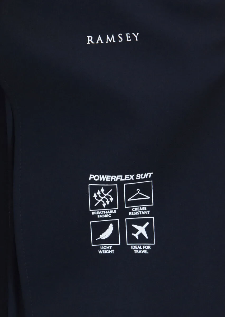 Black Plain Comfort Fit Suit - 4