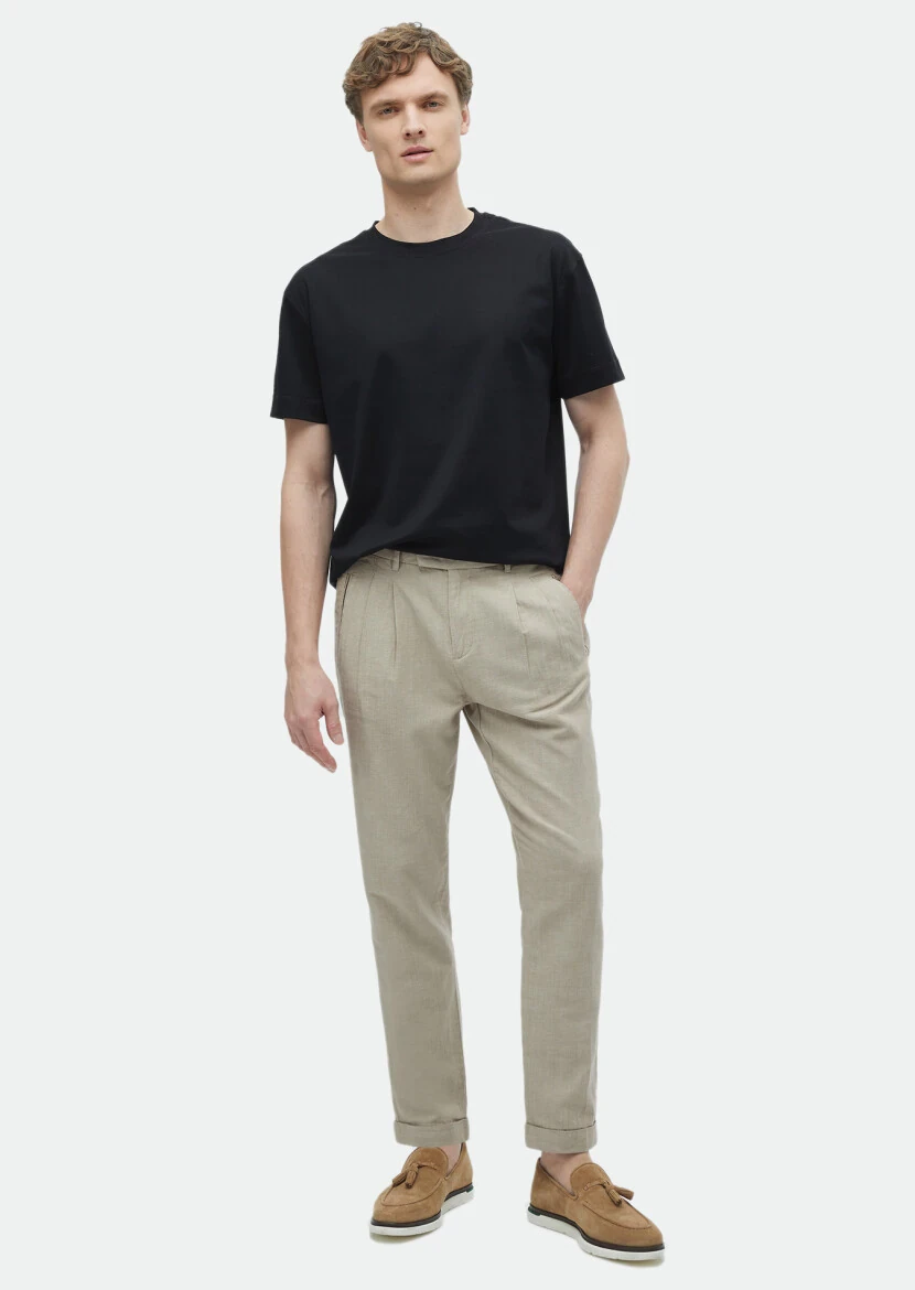 Black Plain Crew Neck 100% Cotton T-Shirt 