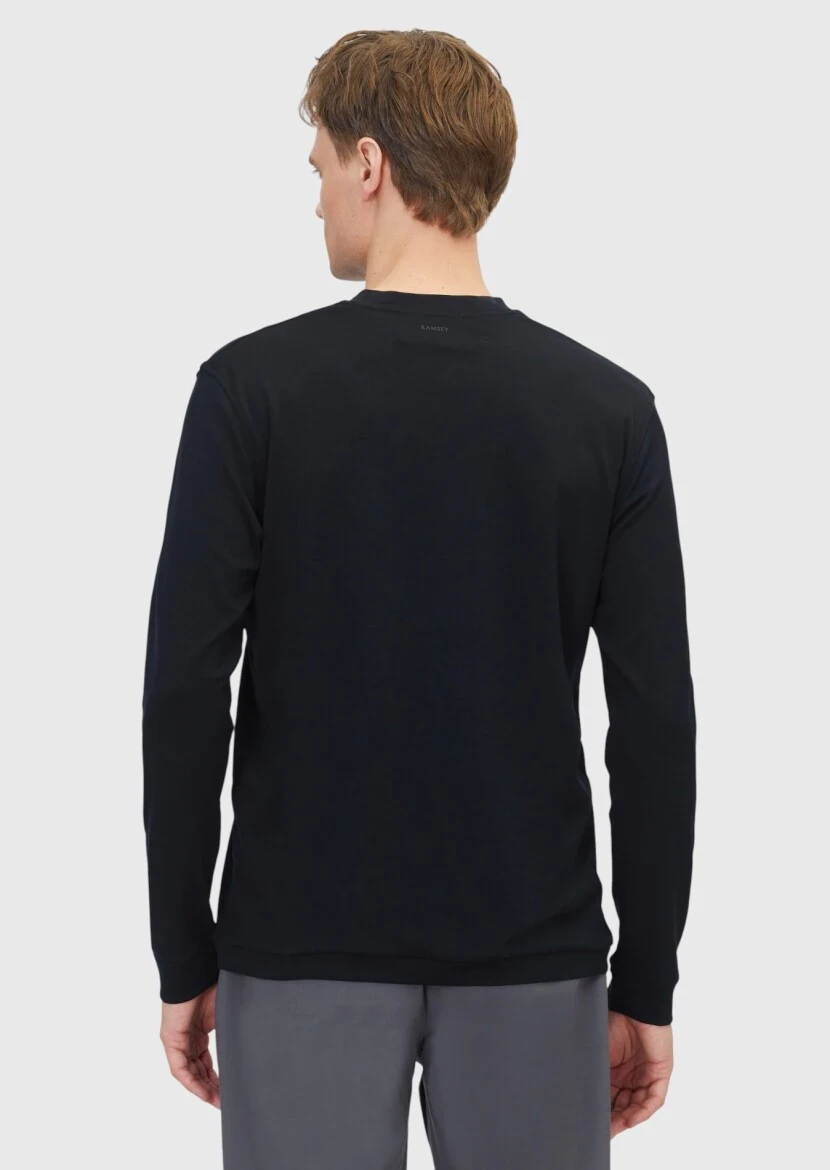 Black Plain Crew Neck 100% Cotton T-Shirt - 5