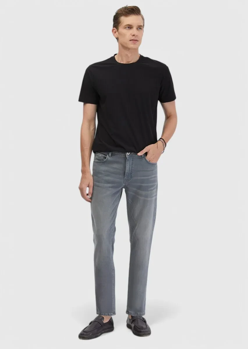 Black Plain Crew Neck T-Shirt - 2