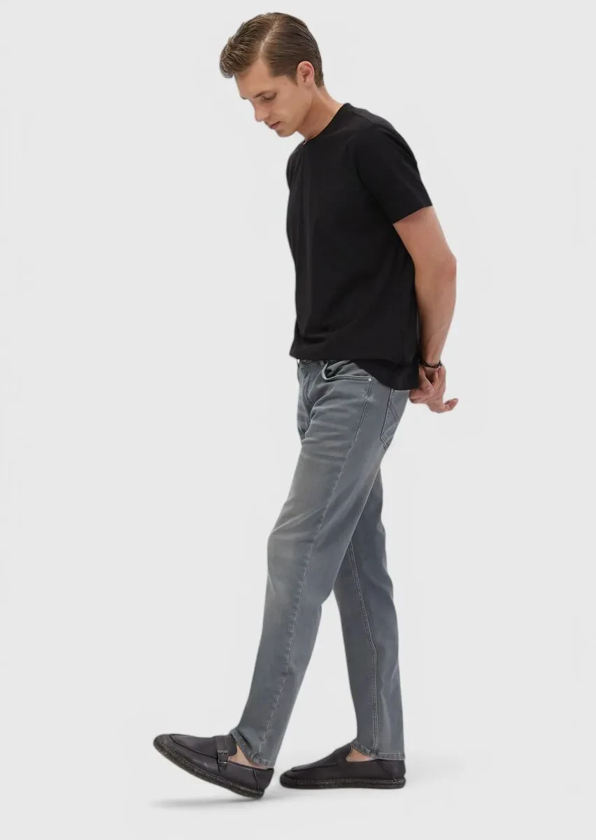 Black Plain Crew Neck T-Shirt - 3