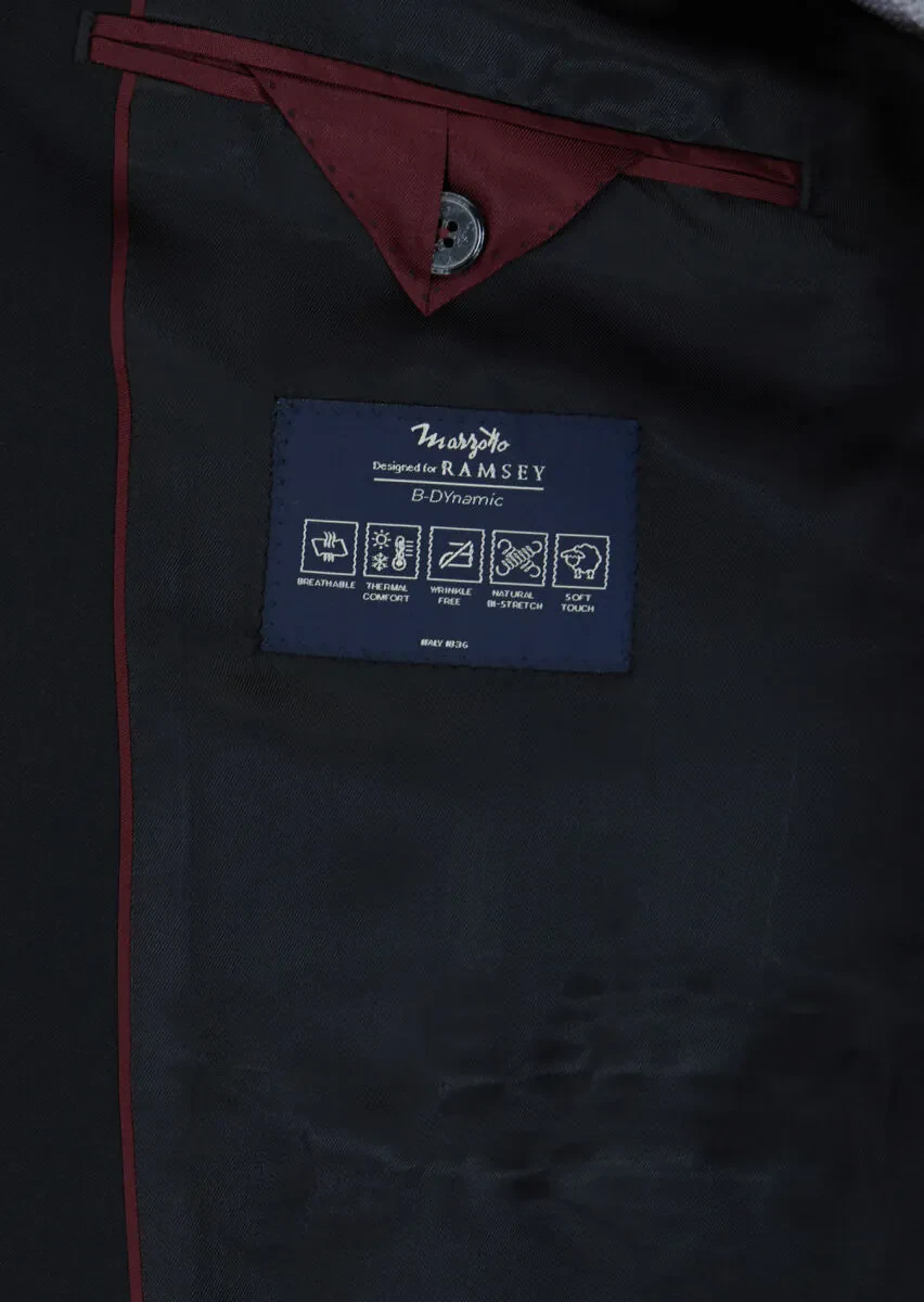 Black Plain Regular Fit 100% Wool Suit - 6