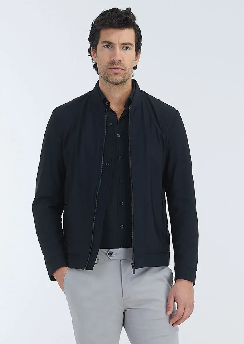 Black Plain Regular Fit Weaving Casual 100% Cotton Shirt - 3