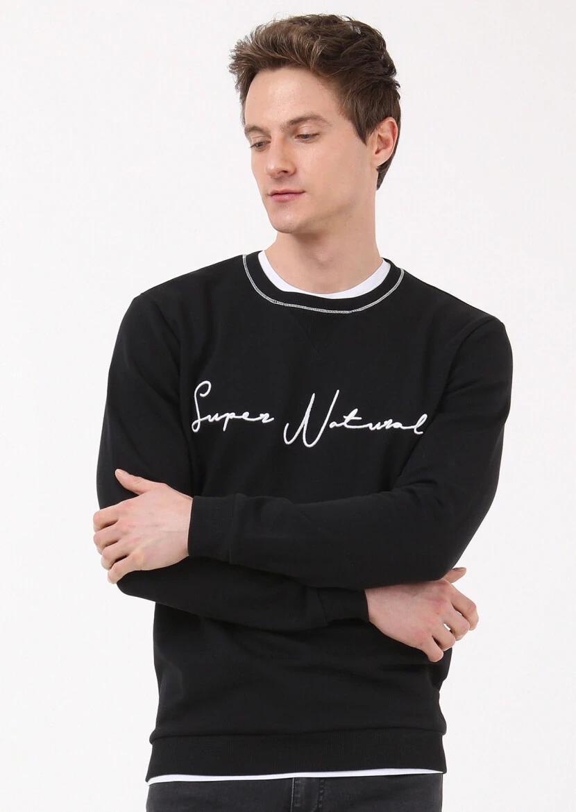 Black Plain Sweatshirt 