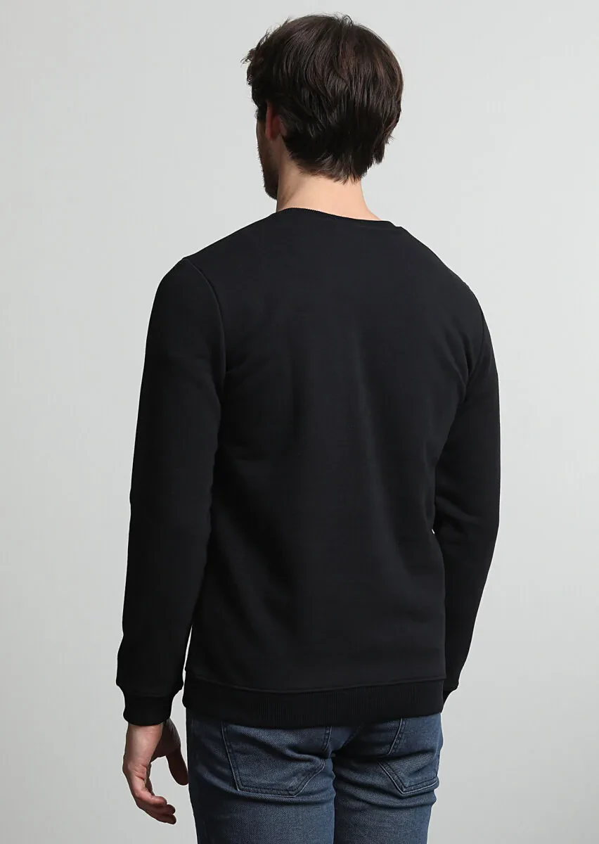 Black Printed Sweatshirt - 4