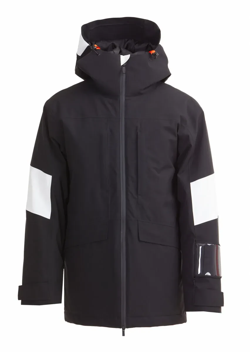 Black Regular Fit Hooded Casual Weaving Coat - 1