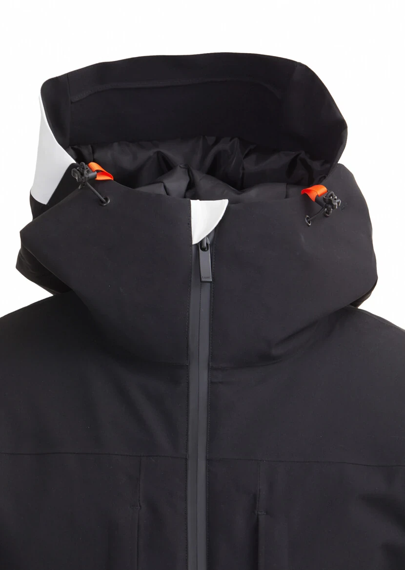 Black Regular Fit Hooded Casual Weaving Coat - RAMSEY