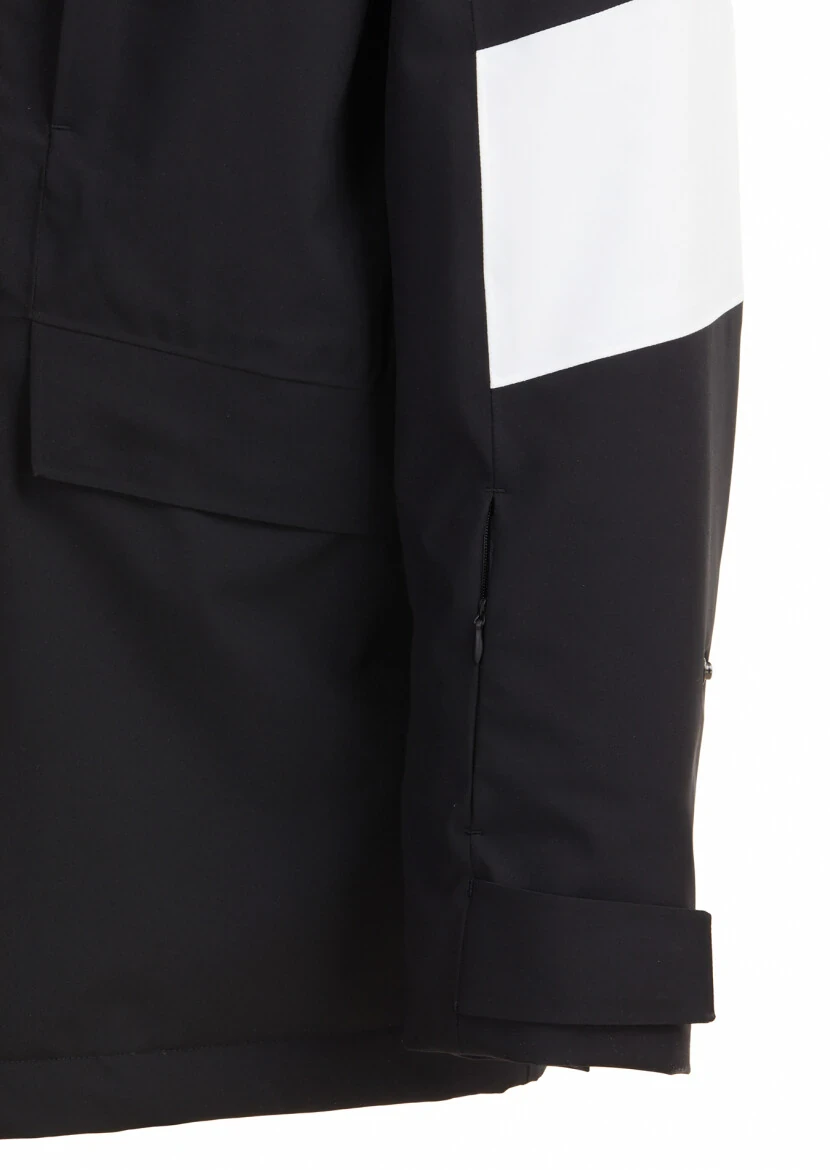 Black Regular Fit Hooded Casual Weaving Coat - 8