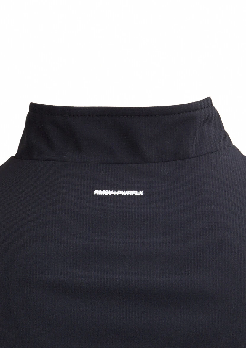 Black Regular Fit Turtleneck Casual Knitting Puffer Vest - 5