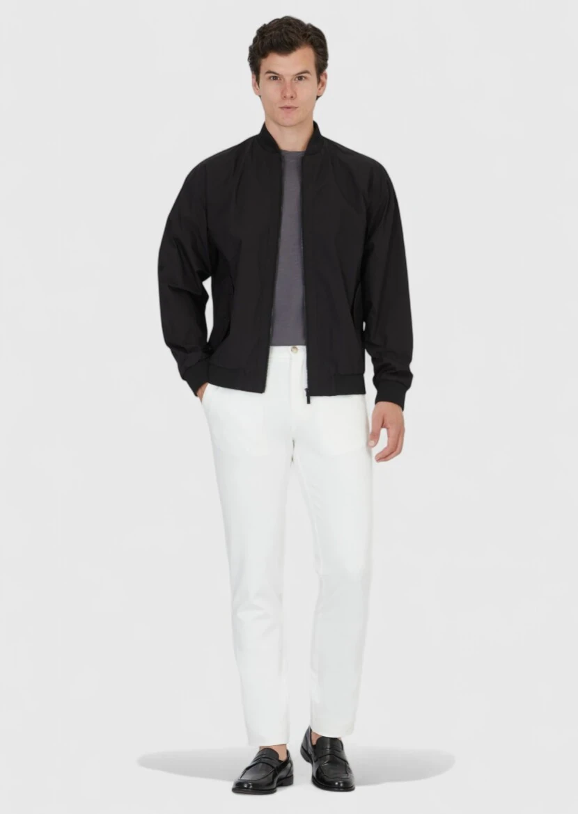 Black Regular Fit Turtleneck Casual Weaving Coat - RAMSEY