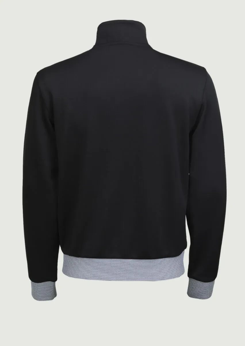 Black Turtleneck Plain Sweatshirt - 6
