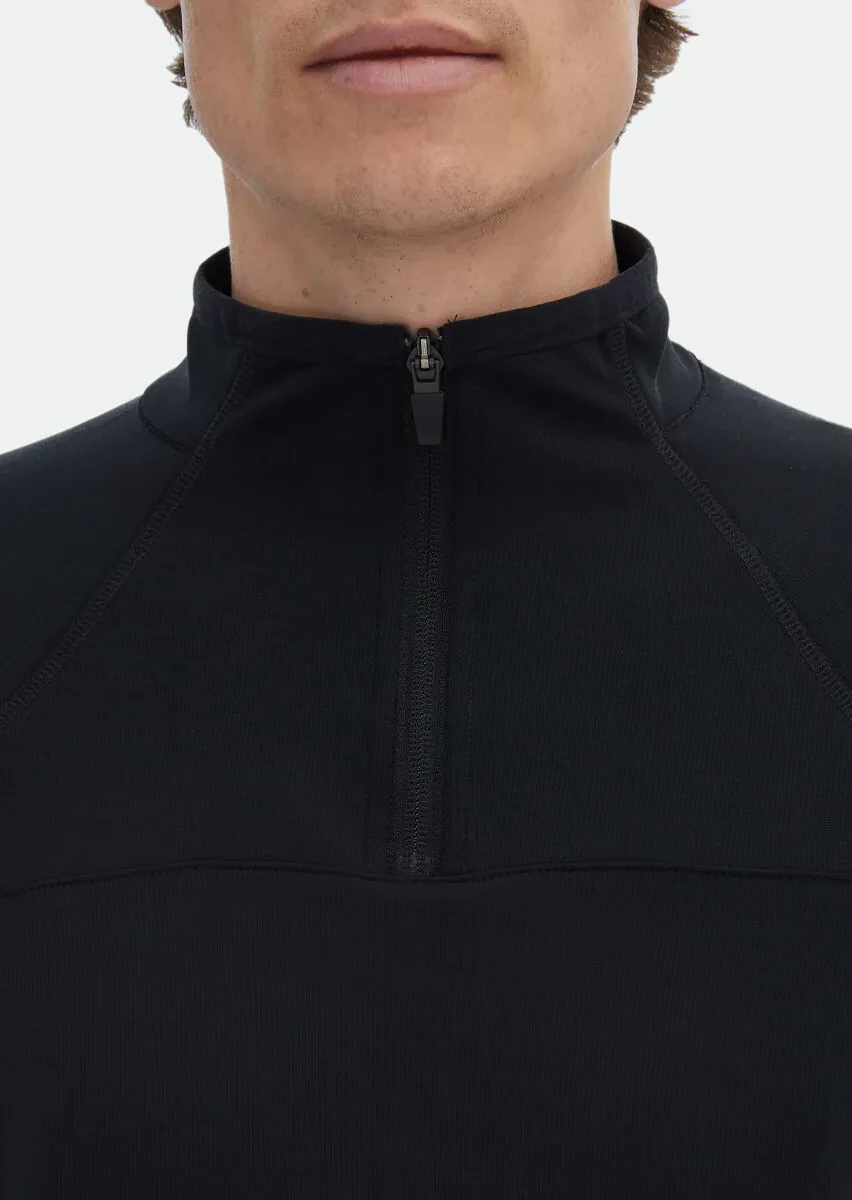 Black Turtleneck Plain Sweatshirt - 4