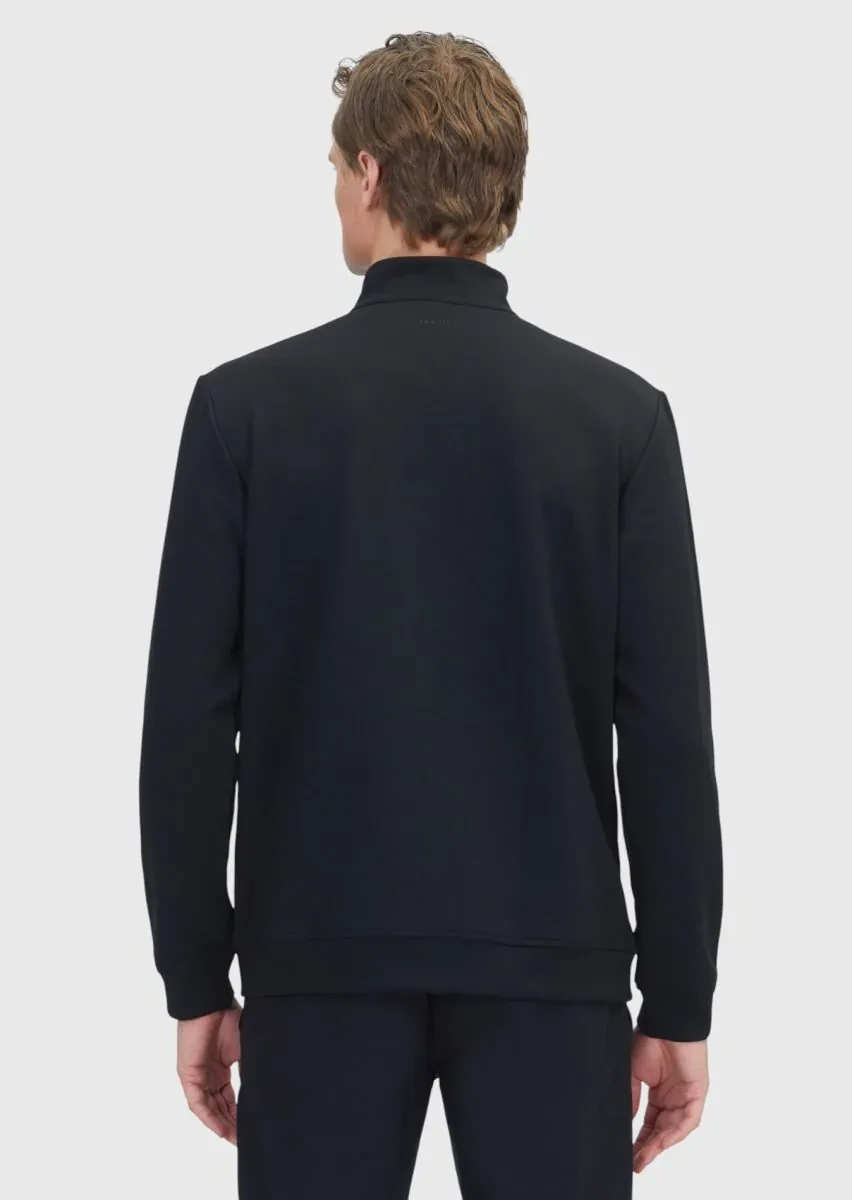 Black Turtleneck Plain Sweatshirt - 5