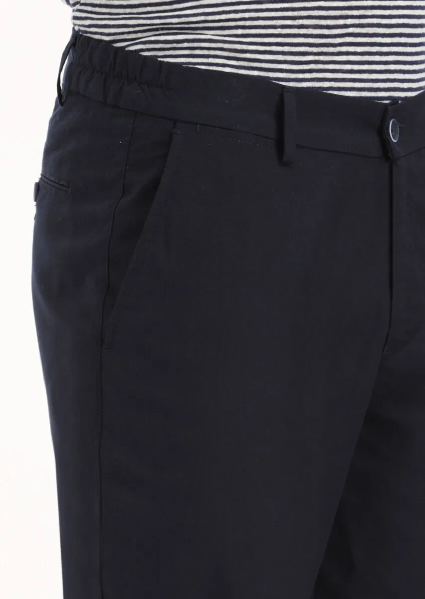 Black Weaving Jogging Fit Casual Trousers - 3