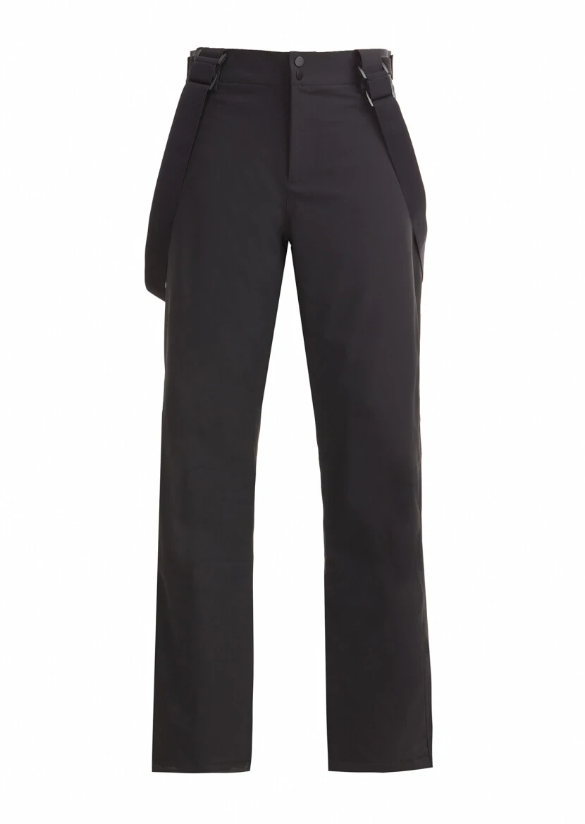 Black Weaving Regular Fit Casual Trousers - RAMSEY