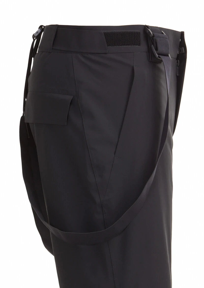 Black Weaving Regular Fit Casual Trousers - RAMSEY