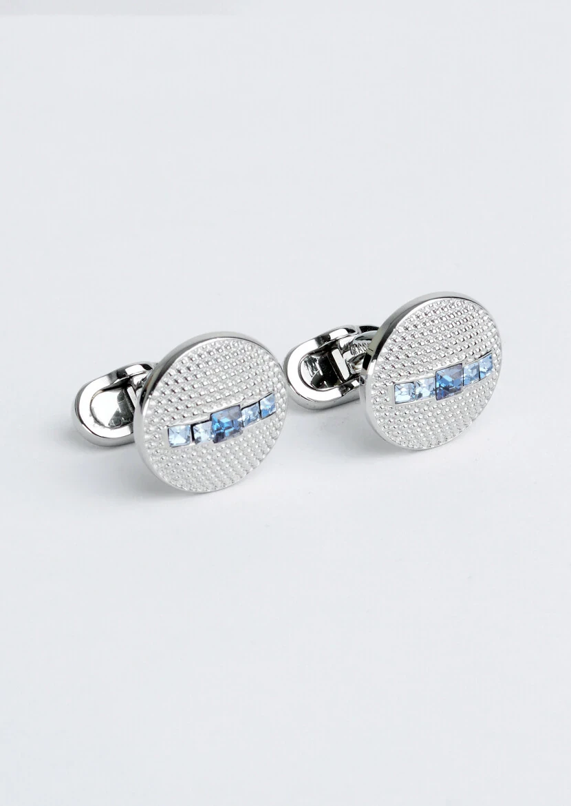 Blue Brass Cuff Link - RAMSEY