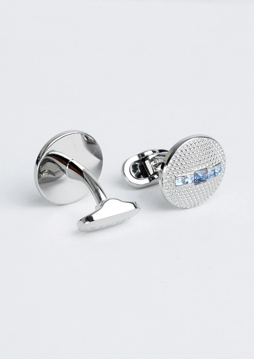 Blue Brass Cuff Link - RAMSEY