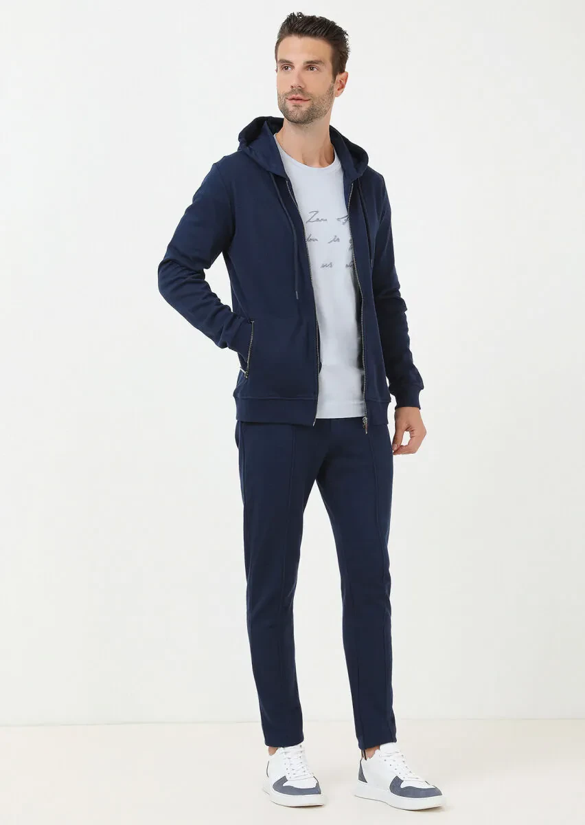 Blue Crew Neck 100% Cotton T-Shirt - 3