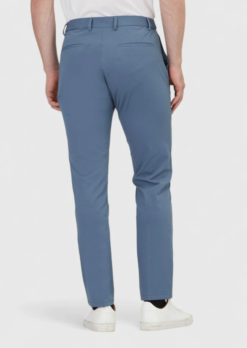 Blue Knitting Jogging Fit Casual Trousers - 4