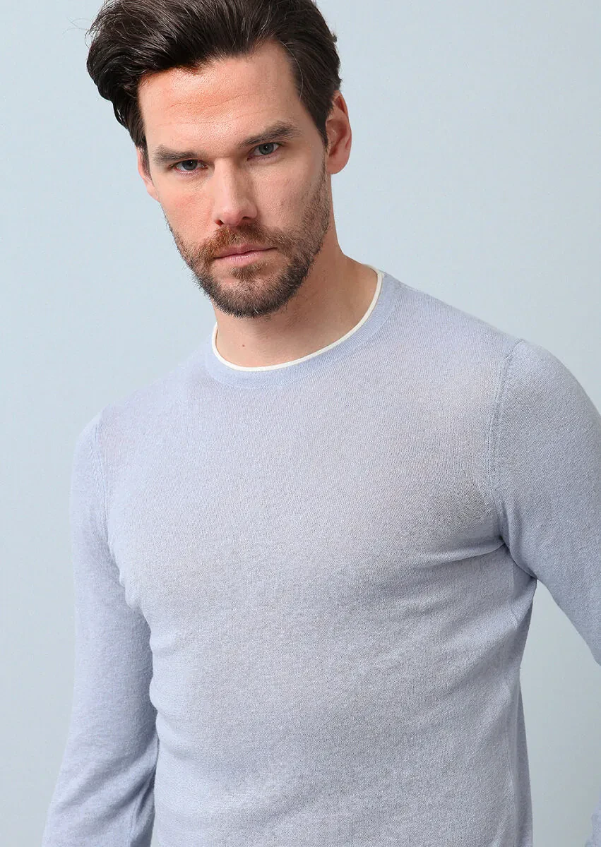 Blue Knitwear Sweatshirt - 1