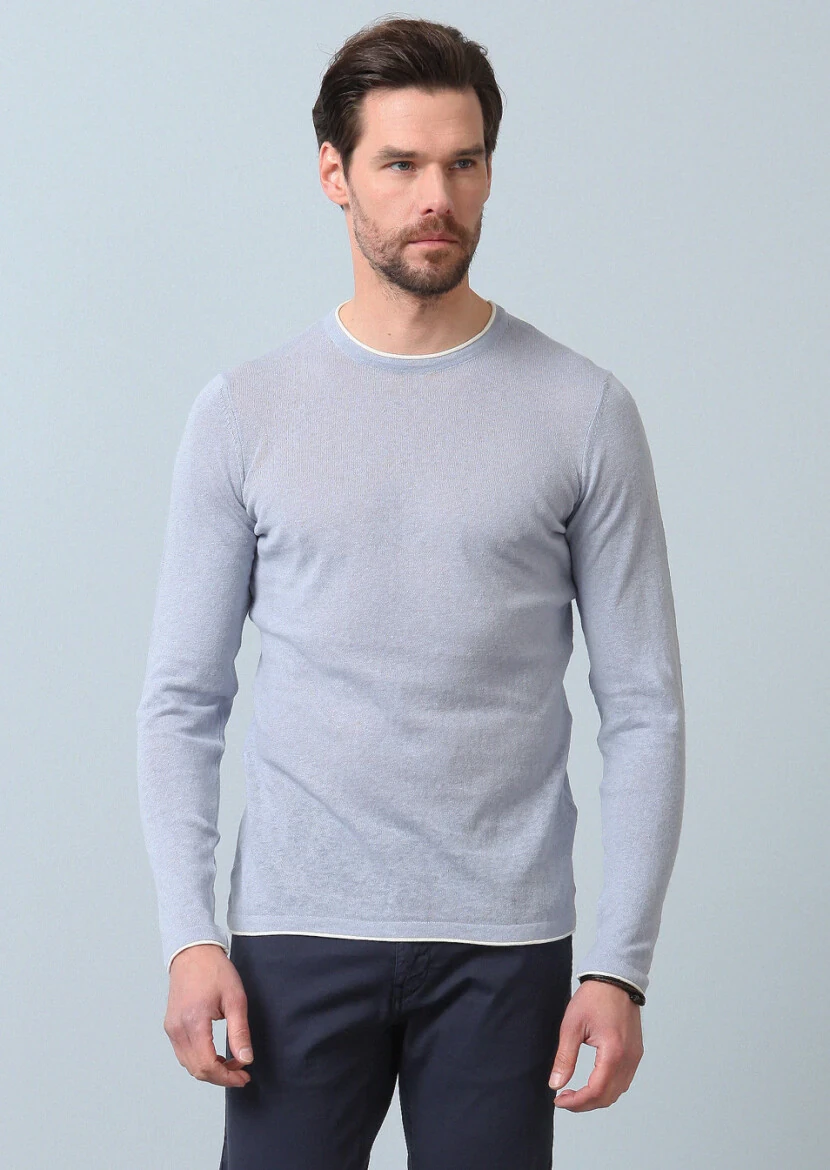Blue Knitwear Sweatshirt - 4