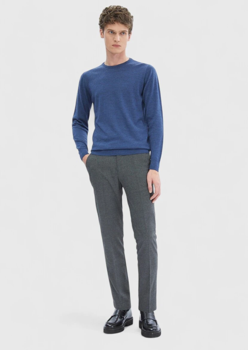Blue Knitwear Sweatshirt - 2