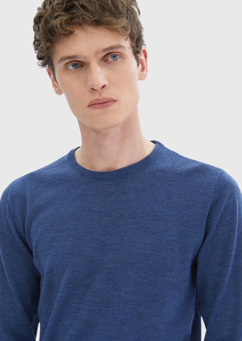 Blue Knitwear Sweatshirt - 3