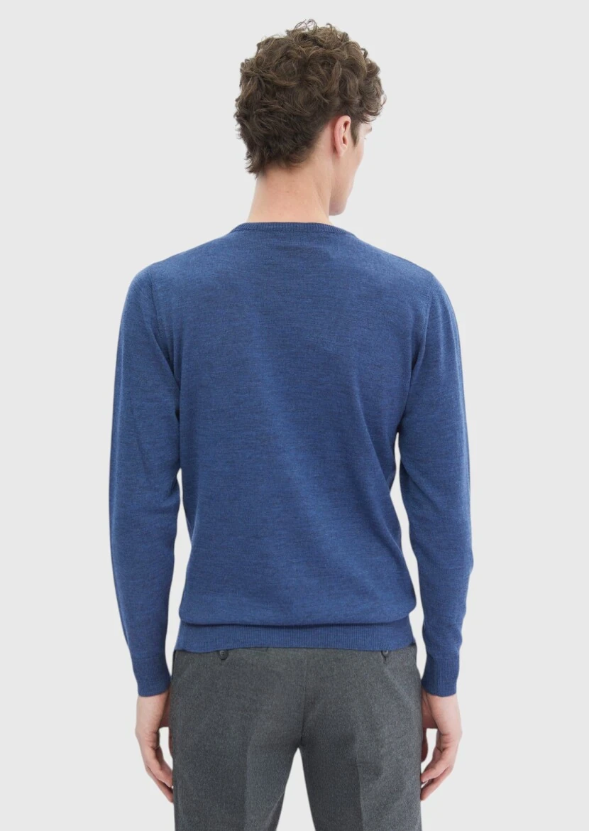 Blue Knitwear Sweatshirt - 4