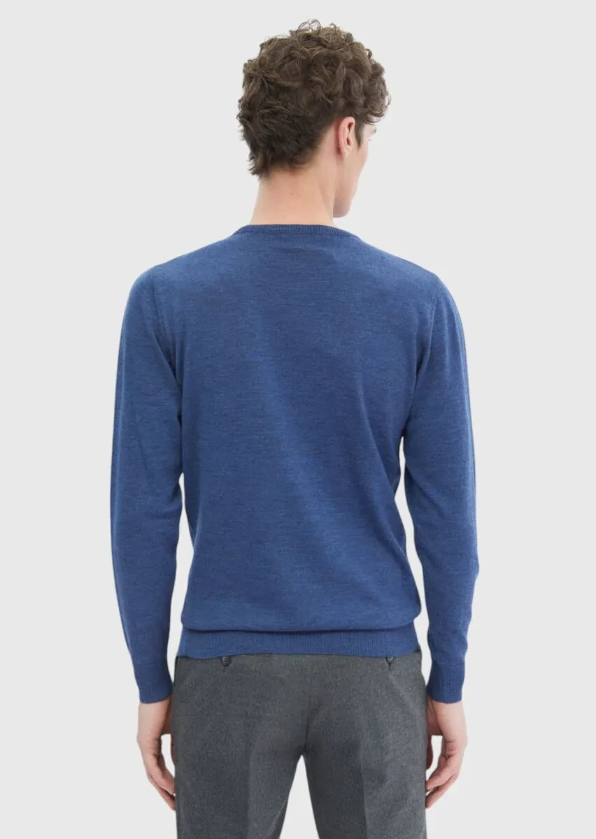 Blue Knitwear Sweatshirt - 4