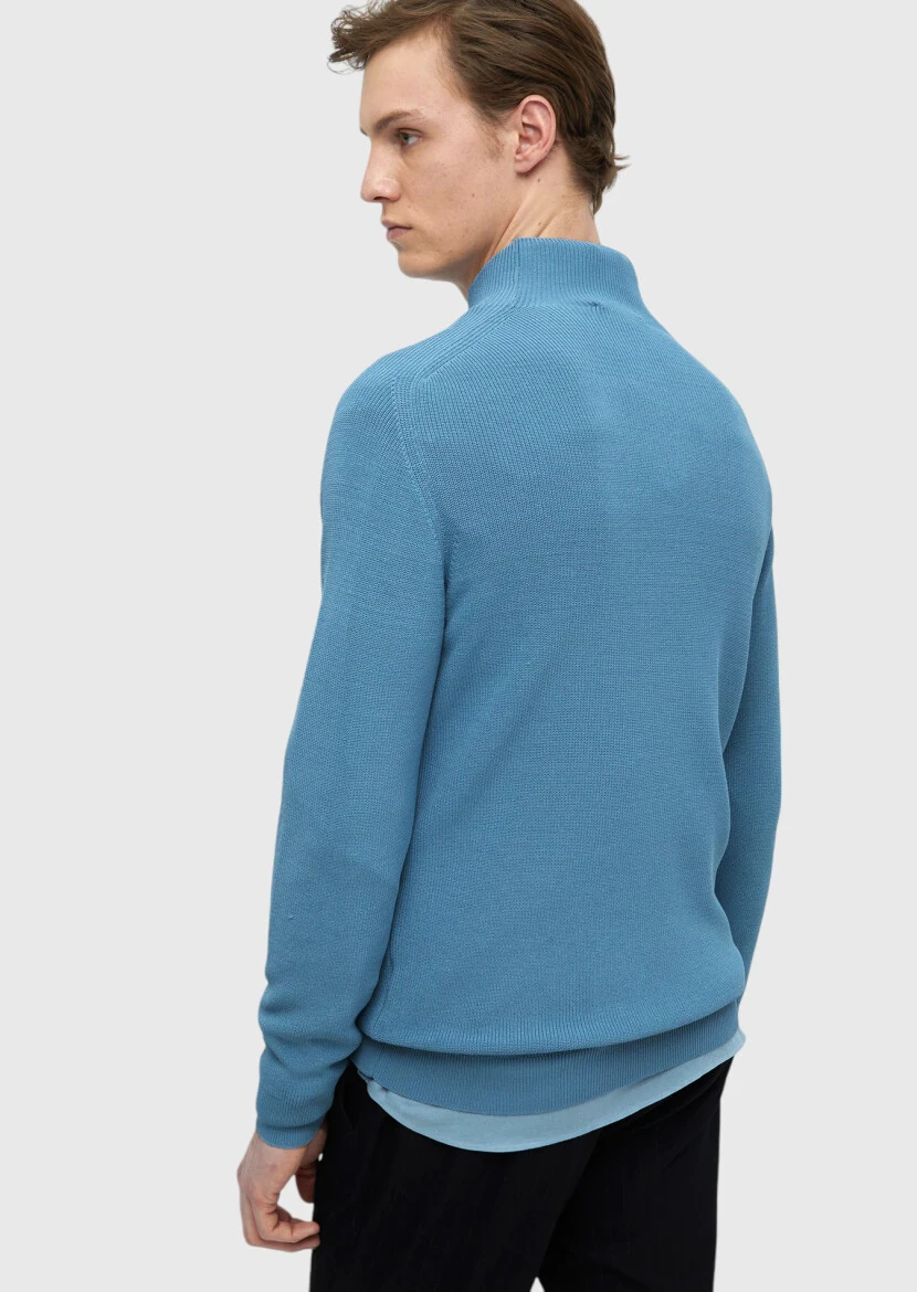 Blue Knitwear Sweatshirt - 6