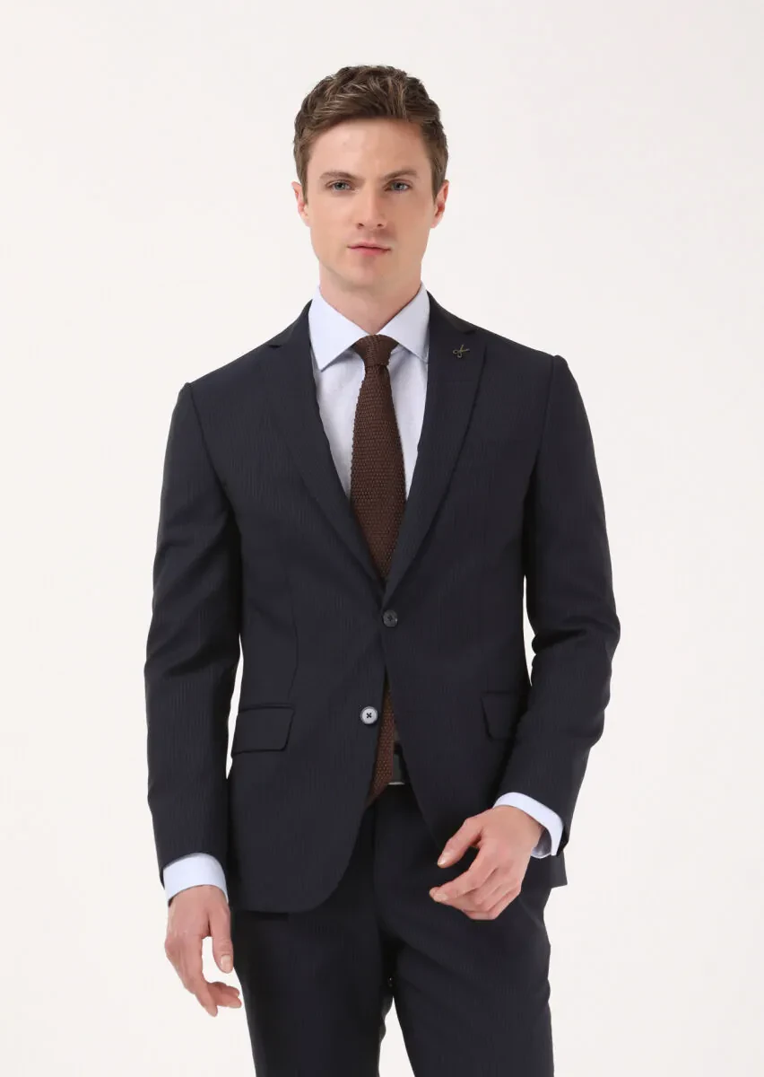 Blue Micro Regular Fit Weaving Classical 100% Cotton Shirt - 4