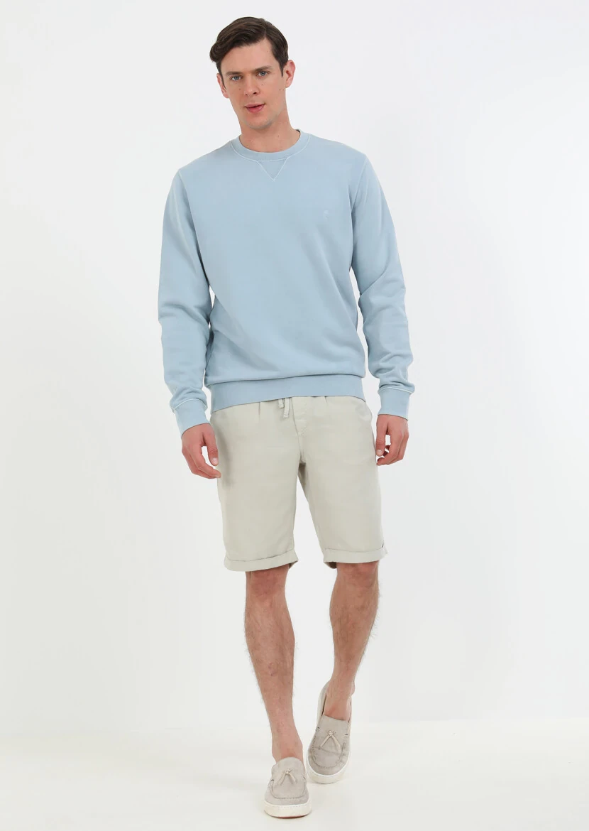 Blue Plain Sweatshirt 