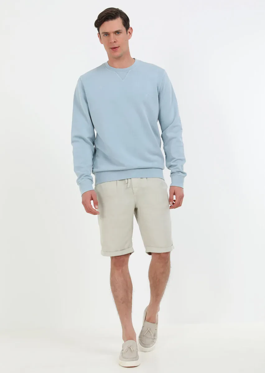 Blue Plain Sweatshirt - 2