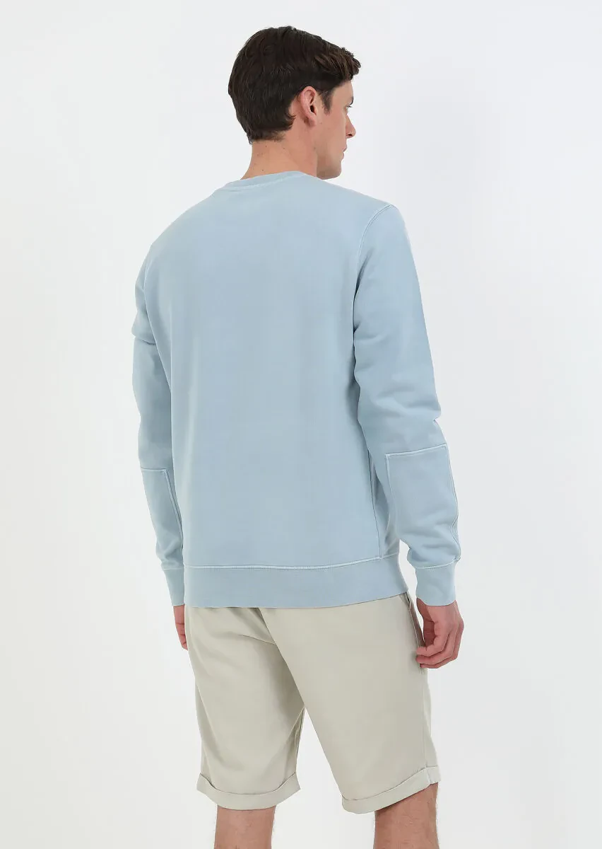 Blue Plain Sweatshirt - 5