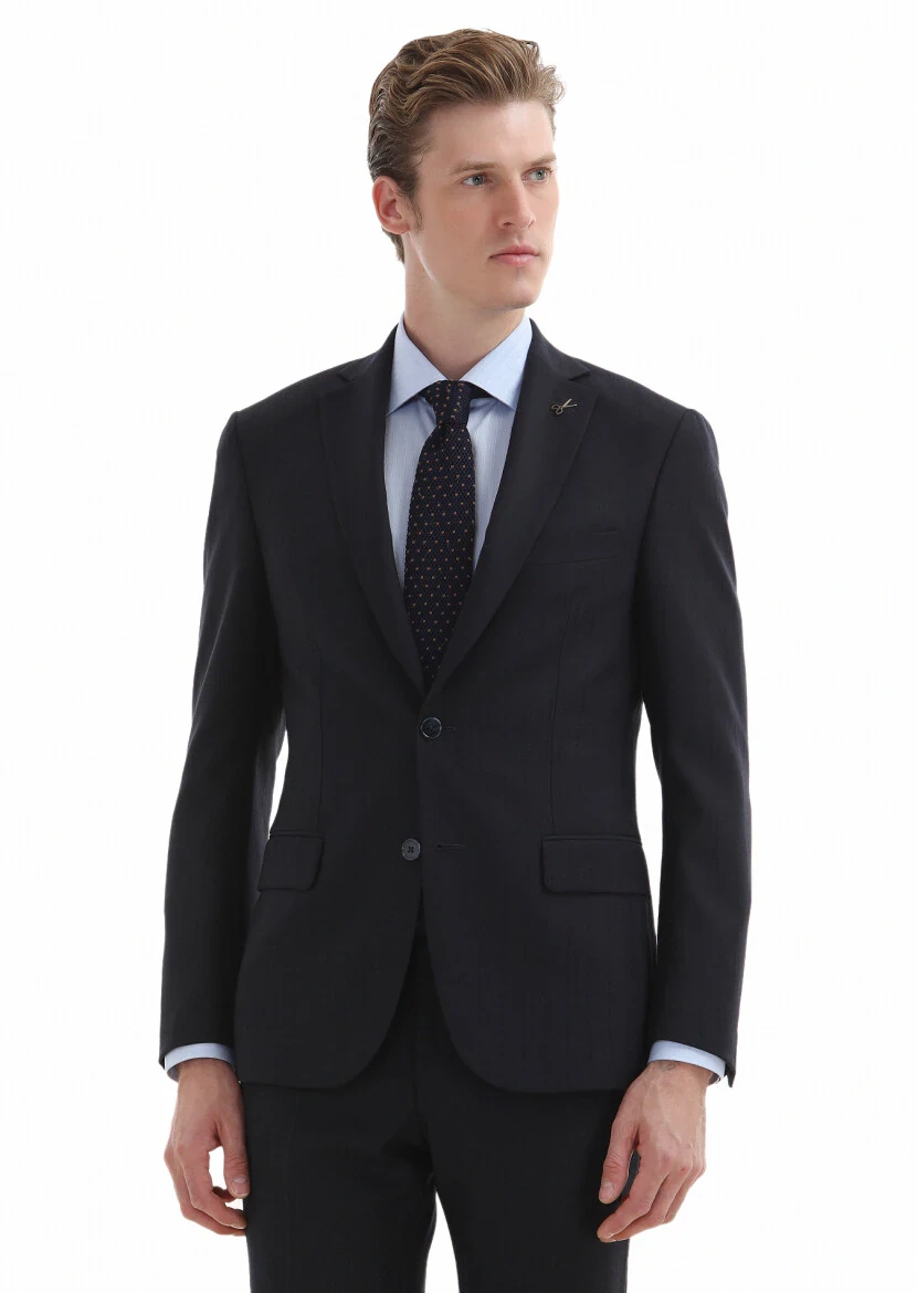 Blue Striped Regular Fit Weaving Classical 100% Cotton Shirt - 4