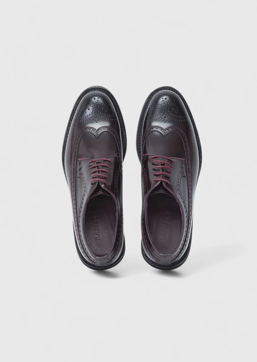Bordo Deri Klasik Ayakkabı - 6