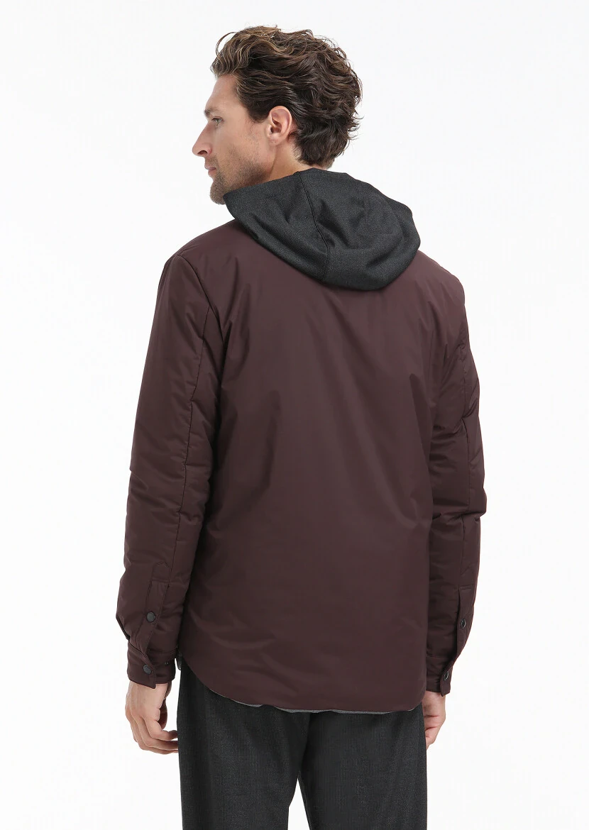 Bordo Regular Fit Micro Jel Elyaflı Spor Ceket - 7