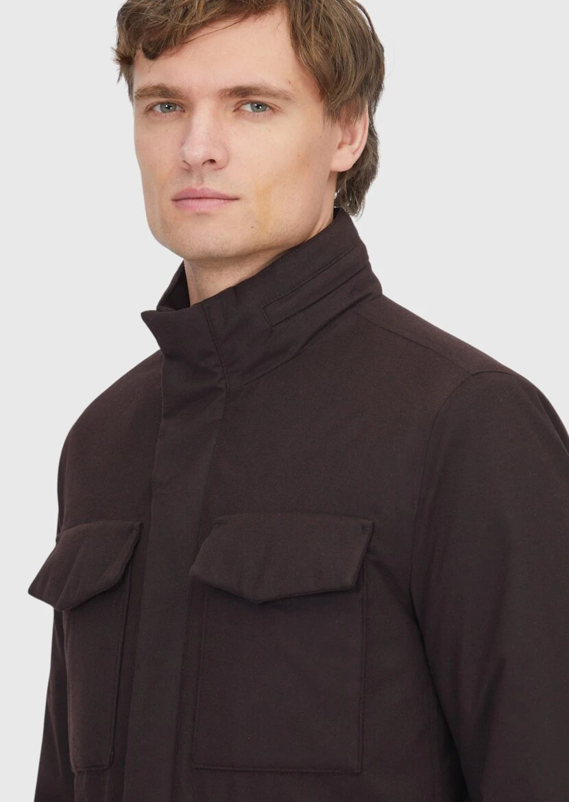 Bordo Regular Fit Micro Jel Elyaflı Spor Ceket - 3