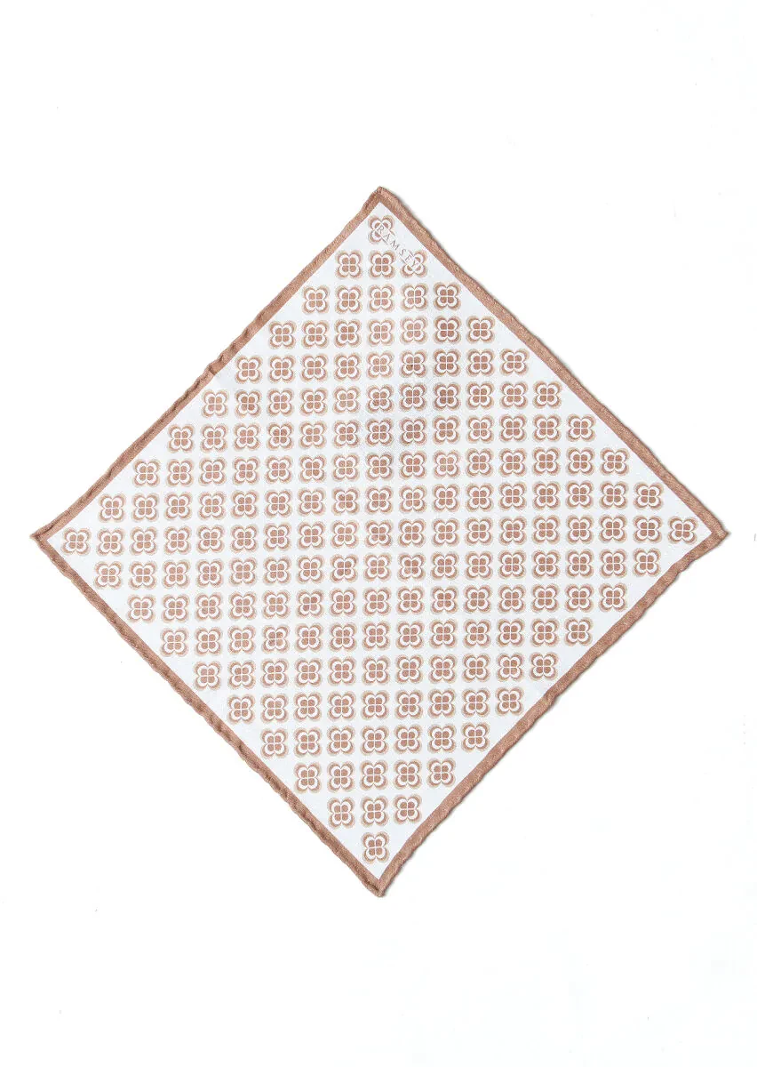 Brown %100 Keten Handkerchief - 1