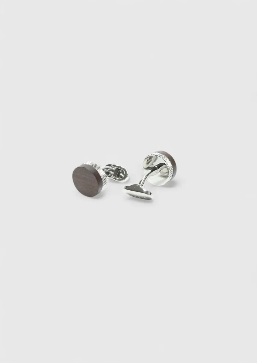 Brown Brass Cuff Link - 2