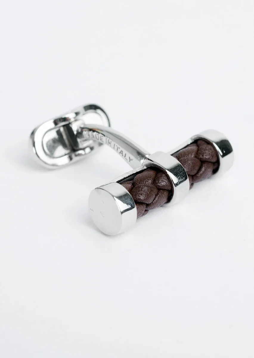 Brown Brass Cuff Link - 3