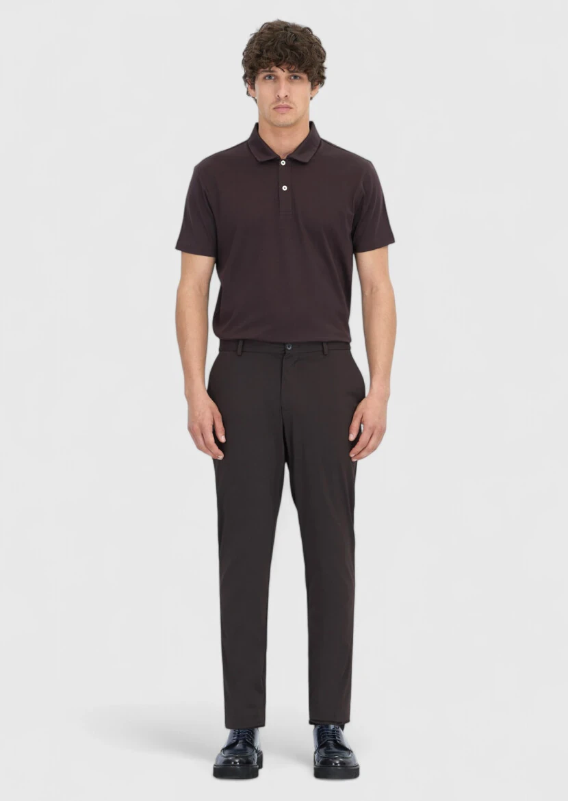 Brown Knitting Jogging Fit Casual Trousers - RAMSEY