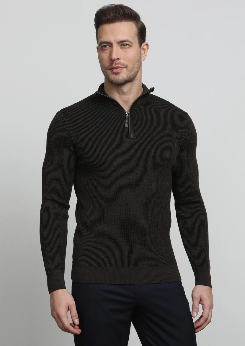 Brown Knitwear Sweatshirt - 3