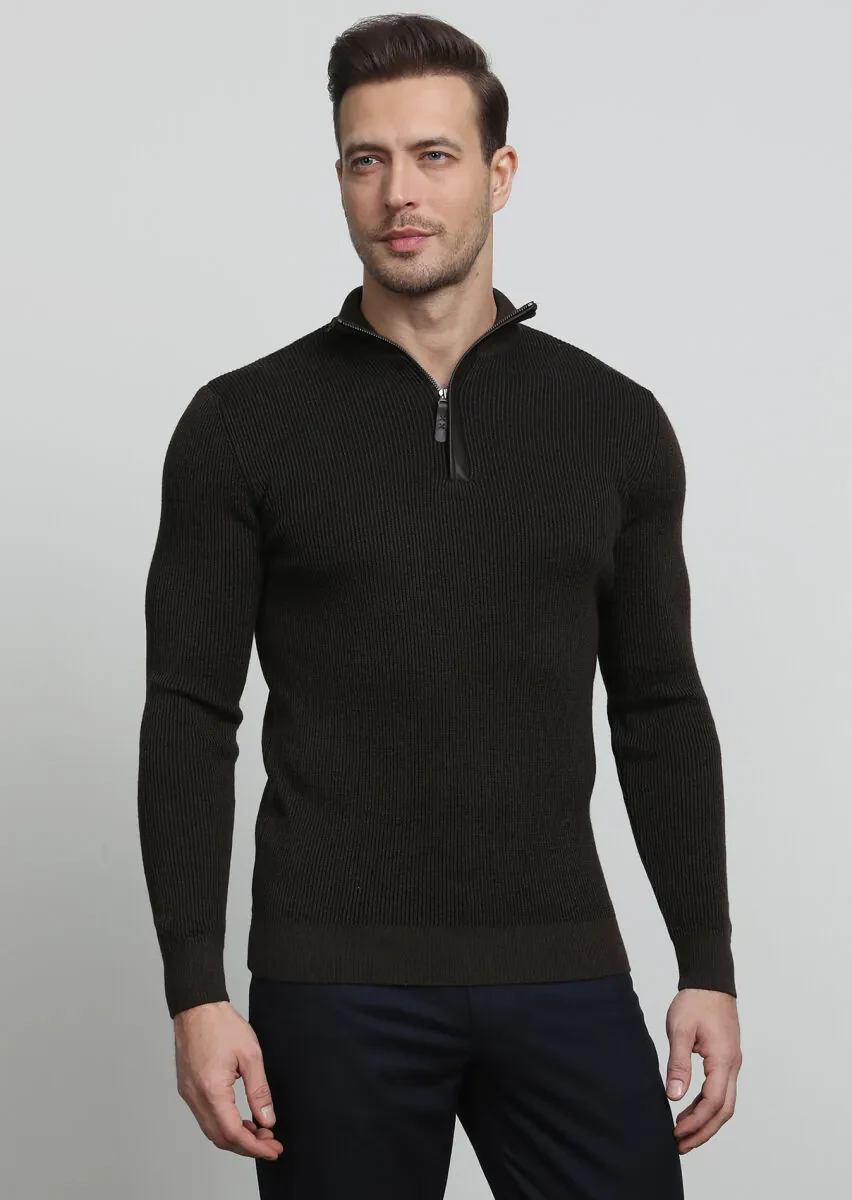 Brown Knitwear Sweatshirt - 3