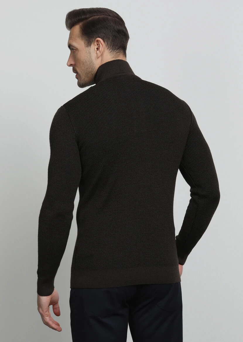 Brown Knitwear Sweatshirt - 4