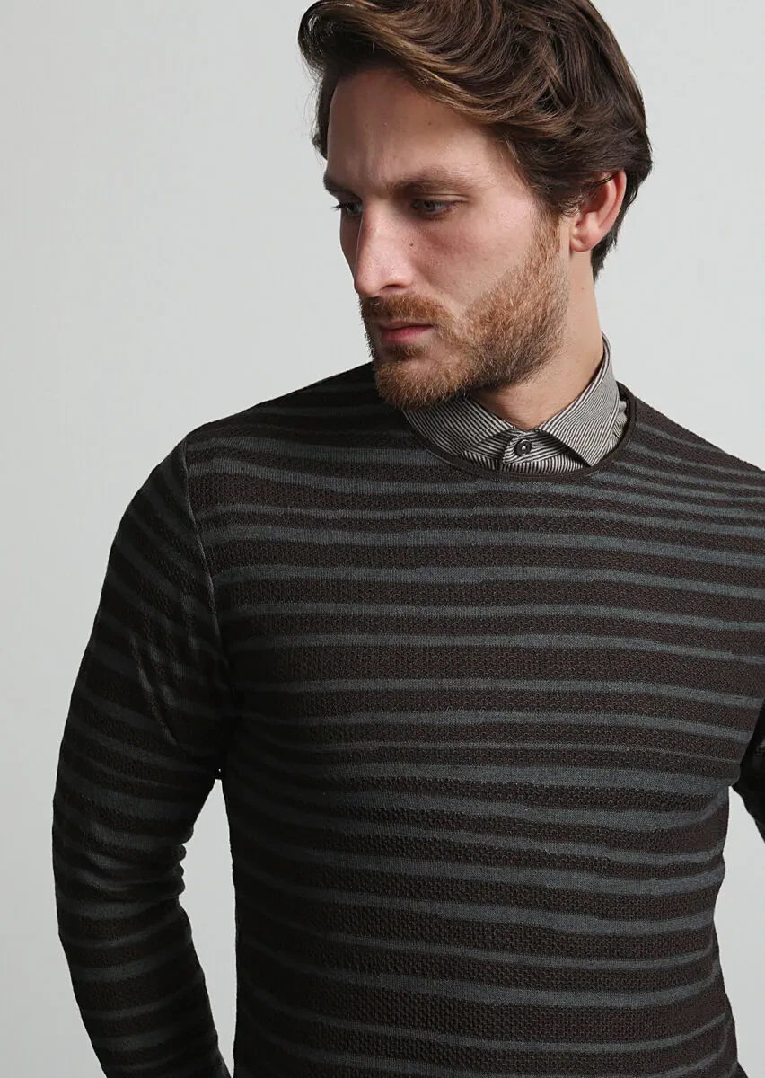 Brown Knitwear Sweatshirt - 2