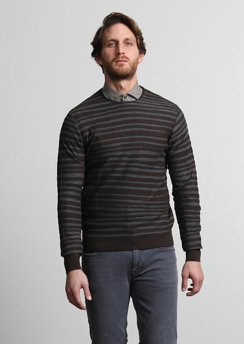 Brown Knitwear Sweatshirt - 3