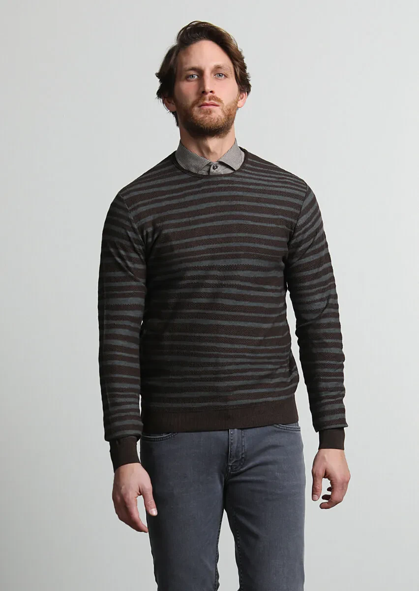 Brown Knitwear Sweatshirt - 3