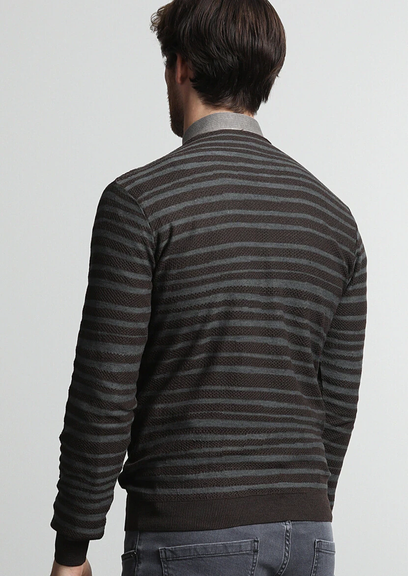 Brown Knitwear Sweatshirt - 4